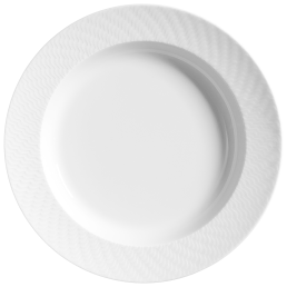 Soup Plate, Shape "No 41 Waves Relief", white, Ø 23 cm