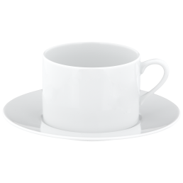 Cappuccino cup & saucer, Form "No 41 Casa", white, V 0,25 l