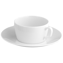 Cappuccino cup & saucer, Shape "MEISSEN® Cosmopolitan", white, V 0,3 l