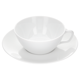 Tea cup & saucer, Shape "MEISSEN® Cosmopolitan", white, V 0,2 l