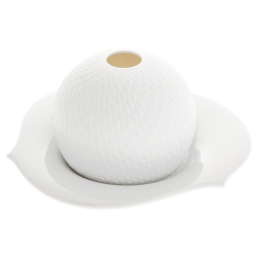 Table light, Shape "Waves Relief", white, H 8,5 cm