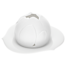 Storm lamp, Shape "Waves Relief", white, H 9 cm