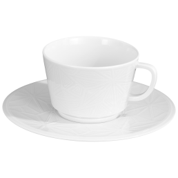 Coffee cup & saucer, Shape "Vitruv Graphic", white, V 0,15 l