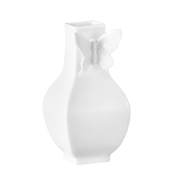 Vase, "Butterfly Collection", square, small, white, H 13 cm