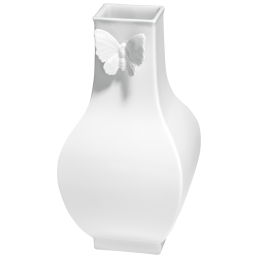 Vase, "Butterfly Collection", square, large, white, H 25,5 cm