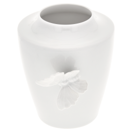 Vase, "Butterfly Collection", round, small, white, H 13,5 cm