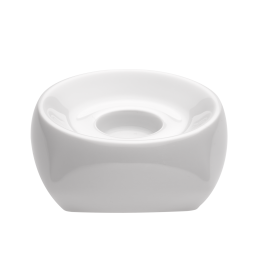 Candlestick, "Antarctica", straight candle, white, 7 x 7 cm