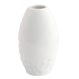 Candle stick, medium, hand axe series, white, H 11 cm