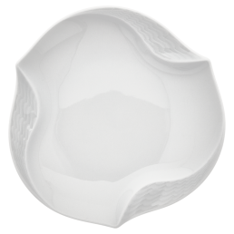 Bowl, Shape "Waves Relief", white, Ø 12,5 cm
