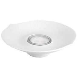 Dish with tealight, white, Ø 10,5 cm