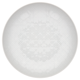 Salad & Pasta Plate, ribbon relief, white, Ø 23 cm