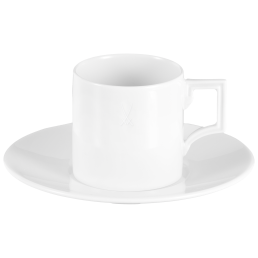 Espresso cup & saucer, Shape "Berlin", white, V 0,05 l