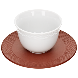 Tea bowl & saucer, white, V 0,05 l