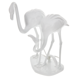 Group of birds Flamingos, white, H 28 cm