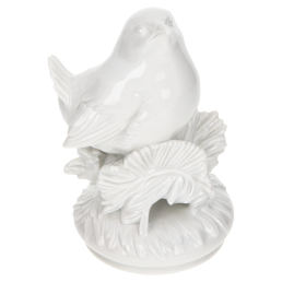 Bird, white, H 11 cm