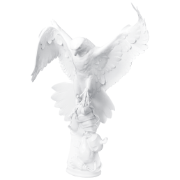 Falcon, white, H 75 cm