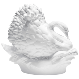 Swan, white, H 36 cm