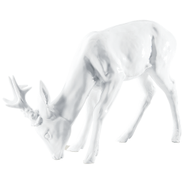 Roebuck, white, H 17 cm
