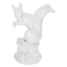 Squirrel, white, H 14 cm