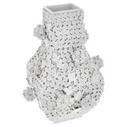 Vase, white, H 25 cm