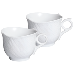 Mug, Shape "Waves Relief", white