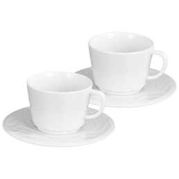 Espresso set, 2-pcs, Shape "Vitruv Graphic", white