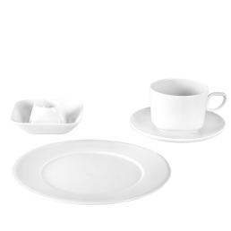 Breakfast set, 3-pcs, Shape "nova", white