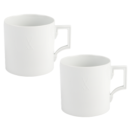 Big mug set, 2-pcs, Shape "Berlin", white