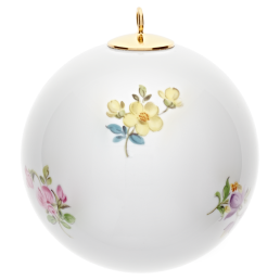 Ball, Strewn flowers, white rim, Ø 5 cm