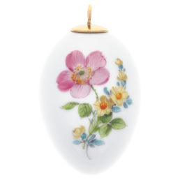 Easter egg, Vintage Flower Painting 2, Dog Rose, H 4,5 cm