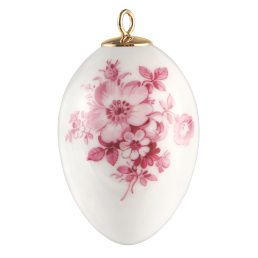 Easter egg, Vintage flower bouquet, wild rose, purple, H 4,5 cm