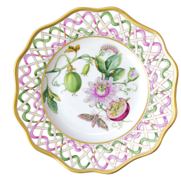 Wall plate, "Trailing Passion Flower" lim. 75, Ø 26 cm, Ø 26 cm