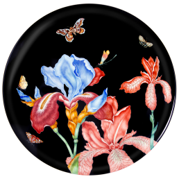 Wall plaque "Iris on black background", lim. 10, Ø 46 cm