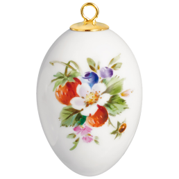 Easter egg, Vintage Fruitpainting, strawberry, H 4,5 cm