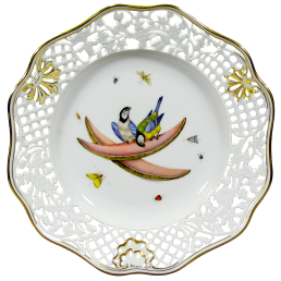 Wall plate, Exotic birds with melon, early style, Limited Masterpieces, Ø 25 cm