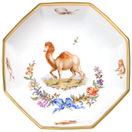 Bowl, small, Octagonal "Exotic Animals", ø 19 cm