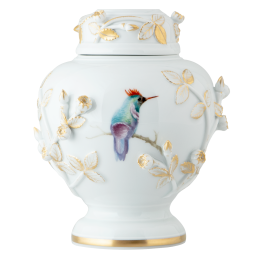 Box with "Hummingbirds in Flowering Shrubs", lim. 50, H 13,5 cm