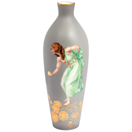 Vase, Lady playing ball, Lim. 25, H 38,5 cm