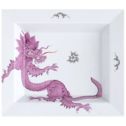 Vide-Poche, large, "The MEISSEN Vide-Poche Collection", Ming Dragon, purple, 21 x 18,5 cm