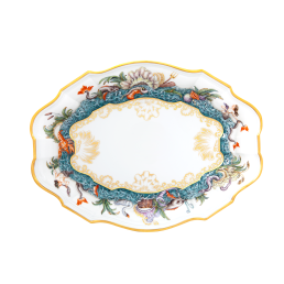 Dish with swans in relief, Shape "Swan Service", 38 x 28 cm