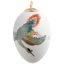 Easter egg, Crane, gold, H 4,5 cm