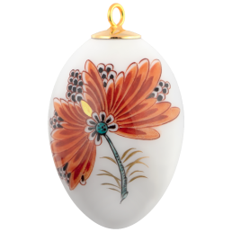 Easter egg, Red blossom, gold, H 4,5 cm