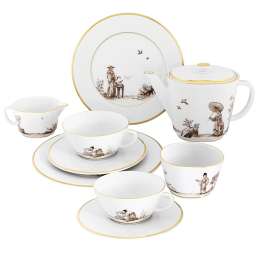 Teaset "Graphic scenes after Hoeroldt", lim. 25, Shape "Vitruv"