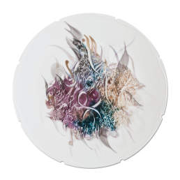 Wall plate Unique object Sweet Dreams, Unique piece Khaled Al-Saai, Ø 45 cm