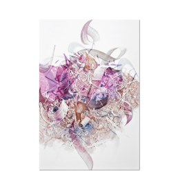 Wall picture Unique object How could we water the Flowers, 75 x 52 cm