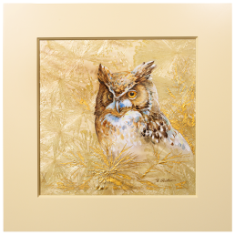 Wall picture Owl, New Crystal Glaze World of Meissen, H 53 cm