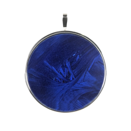 Pendant Crystal Glaze Cobalt Blue with frame in 925 sterling silver, Ć cm