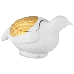 Bird as box Quail, Meissen Atelier, Golden Dots, lim. ed., H 10,5 cm