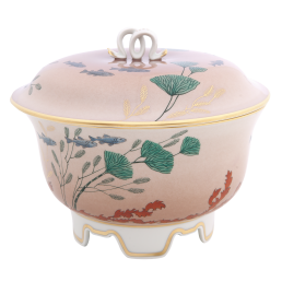 Biscuit box with "Fish and water-weeds", Shape "Paris", 17,5 cm