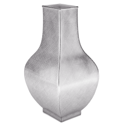 Vase, Mesh Platinum, H 25,5 cm